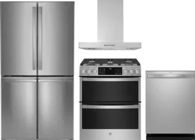 4 Piece Package Includes Refrigerator, Range, Hood And Dishwasher